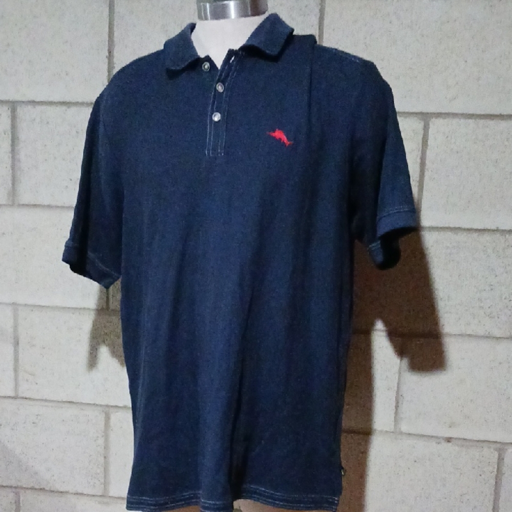 Tommy Bahama Navy Blue Mens Polo Size XL